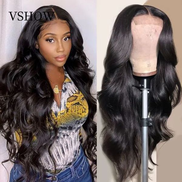 Full Lace Human Hair Wigs Pre Plucked VSHOW 180 Density Body Wave HD Transparent Lace Front Wig 13x6 Remy Hair Wigs For Women, Black
Full Lace Human Hair Wigs Pre Plucked VSHOW 180 Density Body Wave HD Transparent Lace Front Wig 13x6 Remy Hair Wigs For Women, Black