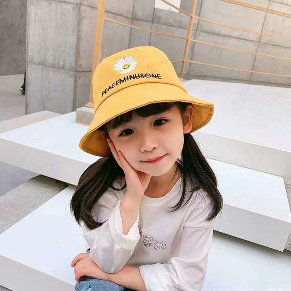 children's fisherman summer bucket bucket new letter sunflower basin hat all-match outdoor summer sun hat for students, Yellow
children's fisherman summer bucket bucket new letter sunflower basin hat all-match outdoor summer sun hat for students, Yellow