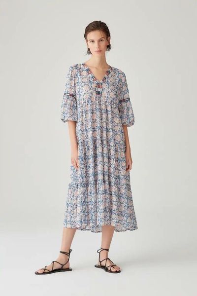 2020 spring summer new embroidered blue floral printed dress zaraing sheining zafuler vintage boho women's dress cdc9777, Black;gray
2020 spring summer new embroidered blue floral printed dress zaraing sheining zafuler vintage boho women's dress cdc9777, Black;gray