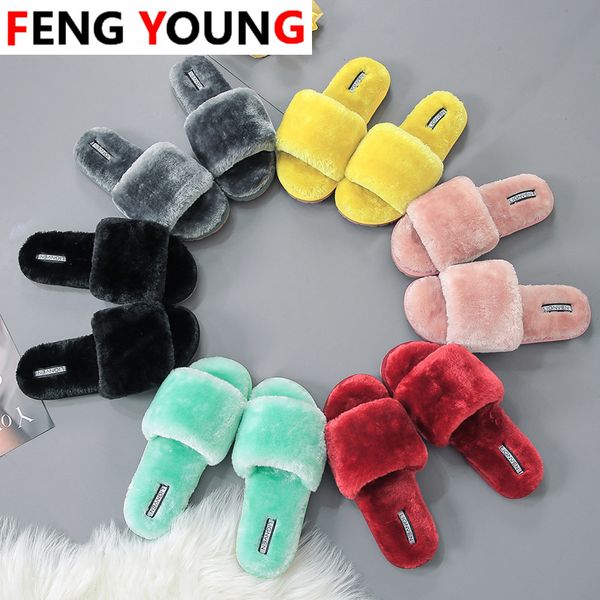 2020 fluffy home slippers women faux fur slippers cozy furry slides open toe slip on soft house floor plush warm shoes, Black
2020 fluffy home slippers women faux fur slippers cozy furry slides open toe slip on soft house floor plush warm shoes, Black