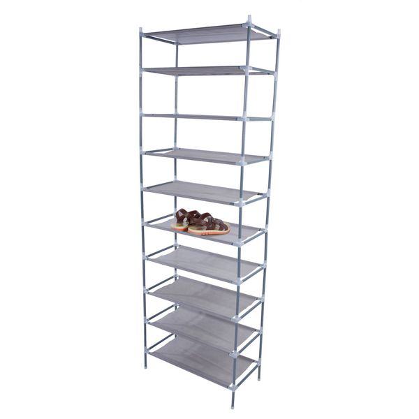 home practical rack removable storage simple assembly 10 tiers non woven fabric gray shoe racks
home practical rack removable storage simple assembly 10 tiers non woven fabric gray shoe racks