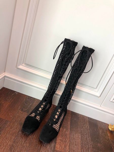 women summer new fashion high heels roman boots with mesh tie bandage fringes long boots 111703, Black
women summer new fashion high heels roman boots with mesh tie bandage fringes long boots 111703, Black