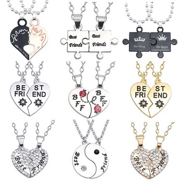 fashion new friend pendant necklace couple pendant man and woman his king his queen necklace couple friends jewelry gift, Silver
fashion new friend pendant necklace couple pendant man and woman his king his queen necklace couple friends jewelry gift, Silver