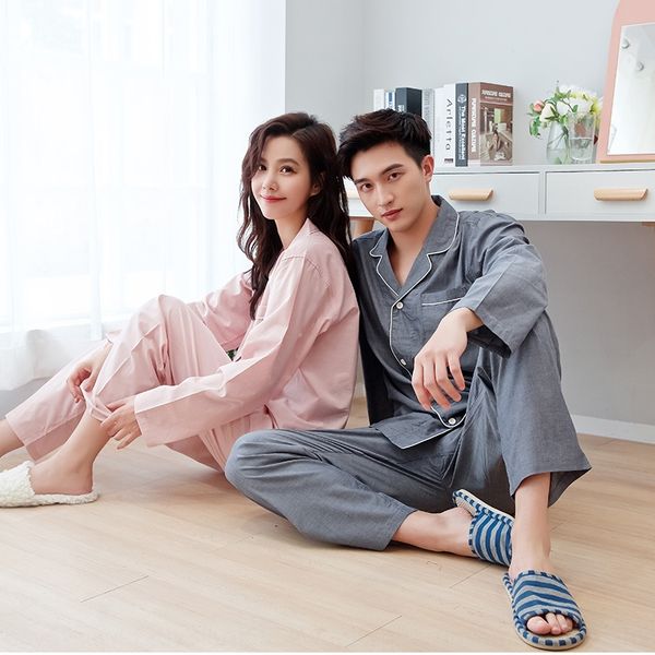 youth cloth men's and women's soft loose home set clothes pure plain cotton couple's pajamas long-sleeved home clothes set, Blue;red
youth cloth men's and women's soft loose home set clothes pure plain cotton couple's pajamas long-sleeved home clothes set, Blue;red