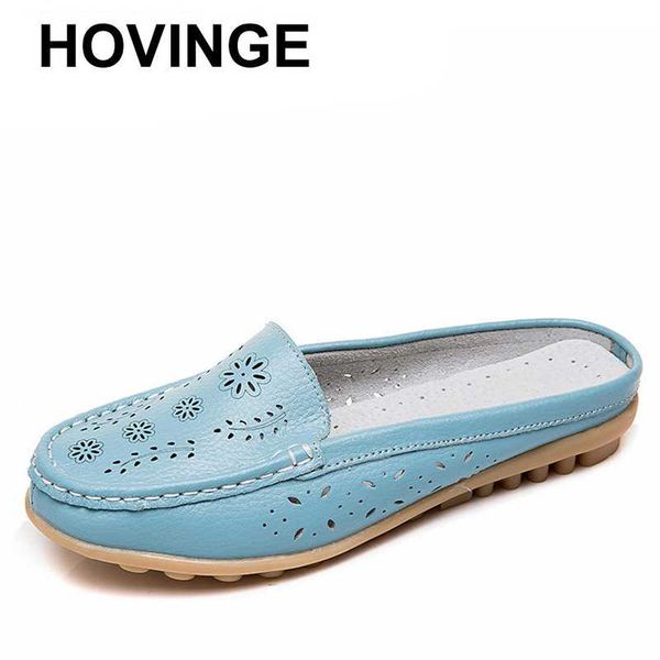 hovingenew summer shoes for women, genuine leather shoes for women, moccasins moccasins women footweare118, Black