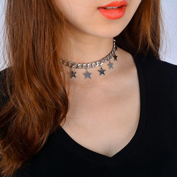 ingemark brand metal chain choker necklace star pendant adjustable simple fashion necklace jewelry for women gift, Silver
ingemark brand metal chain choker necklace star pendant adjustable simple fashion necklace jewelry for women gift, Silver