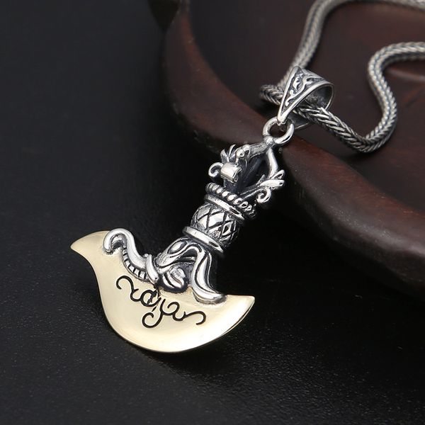 925 sterling silver unique pendant necklace gold axe punk pendant necklace for women hiphop rock hyperbole jewelry
925 sterling silver unique pendant necklace gold axe punk pendant necklace for women hiphop rock hyperbole jewelry