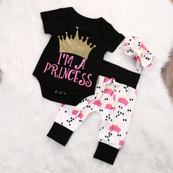 clothing sets infant baby girls crown bodysuits pants leggings headband 3pcs cute girl outfits set, White
clothing sets infant baby girls crown bodysuits pants leggings headband 3pcs cute girl outfits set, White