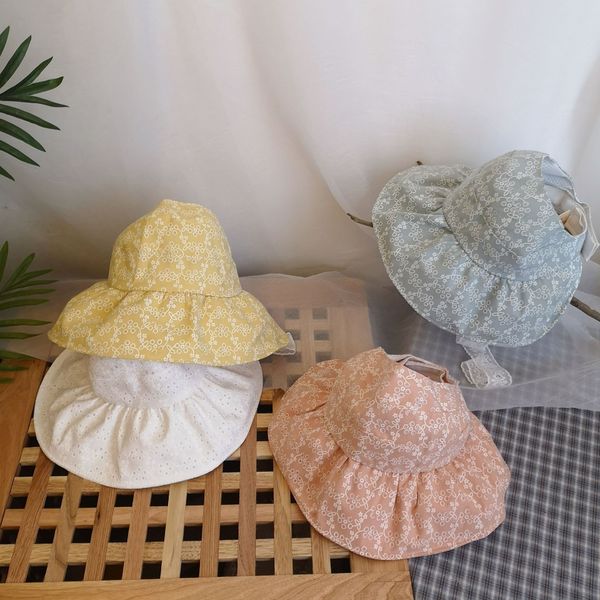 2020 new shoulder lace korean style small floral empty hat summer travel foldable lace straps large eaves sun hat, Yellow
2020 new shoulder lace korean style small floral empty hat summer travel foldable lace straps large eaves sun hat, Yellow