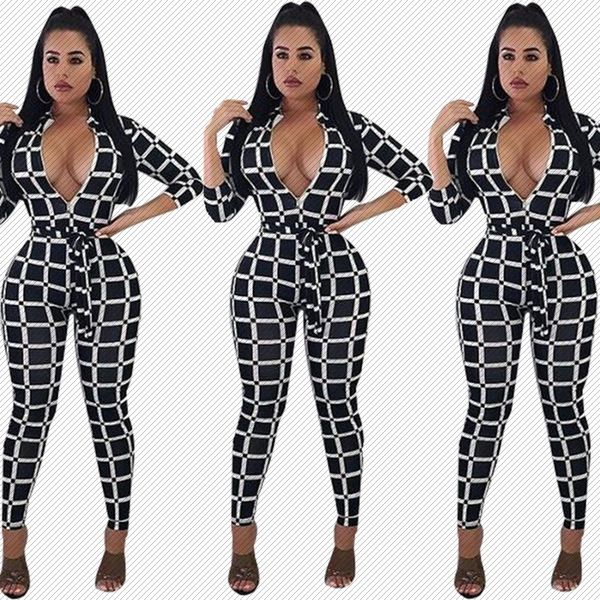 amazon independent station popular womens classic plaid deep v three-quarter sleeve jumpsuit with belt, Black;white
amazon independent station popular womens classic plaid deep v three-quarter sleeve jumpsuit with belt, Black;white
