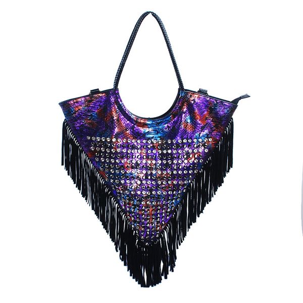 genuine leather women's handbag rivet diamond big shoulder bag female large capacity commuter fashion casual tassel bags
genuine leather women's handbag rivet diamond big shoulder bag female large capacity commuter fashion casual tassel bags