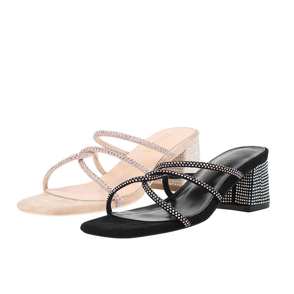 slippers peep toe mules shoes 2021 summer rhinestone thick heel high fashion square-toe pump wedding party, Black
slippers peep toe mules shoes 2021 summer rhinestone thick heel high fashion square-toe pump wedding party, Black