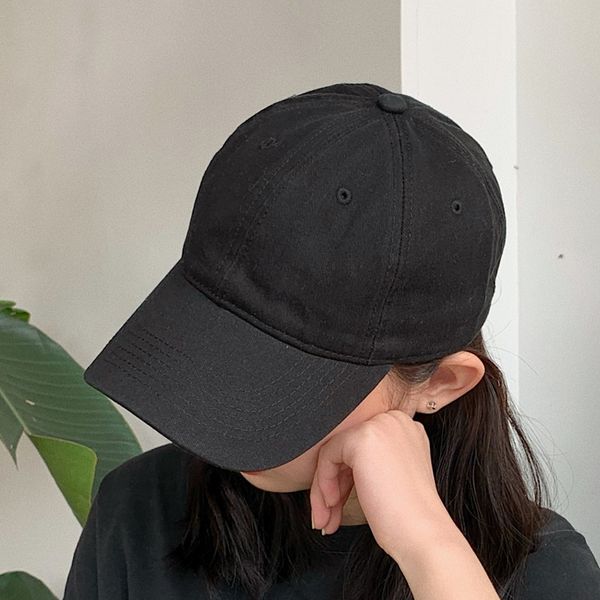 2020 new men's baseball and women's all-match internet celebrity fashion hat pure color black cap baseball cap summer sun hat, Blue;gray