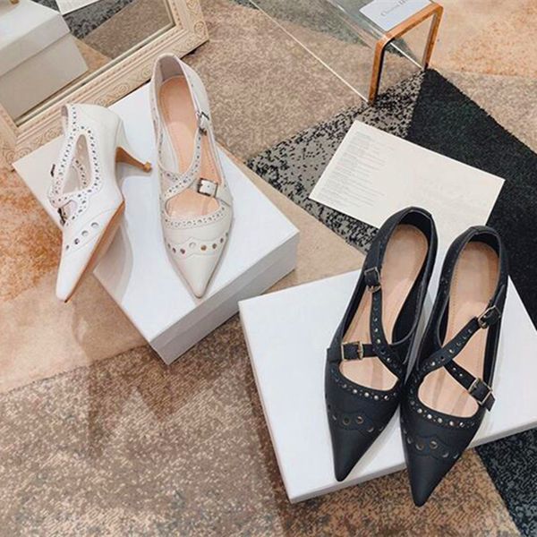 fashion stiletto ladies high heels hollow pointed metal buckle spring and autumn high heels, Black
fashion stiletto ladies high heels hollow pointed metal buckle spring and autumn high heels, Black