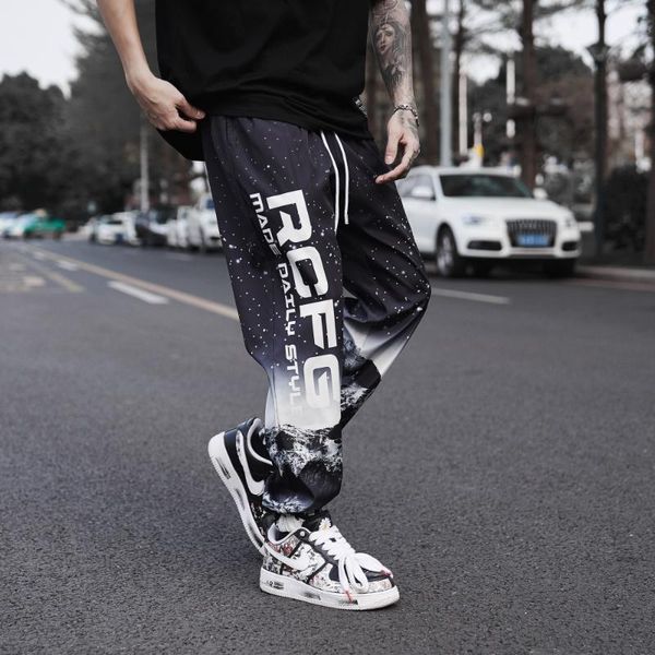 20ss new gradient letter print pants joggers loose casual drawstring elastic feet windbreaker pants hip hop track mens, Black
20ss new gradient letter print pants joggers loose casual drawstring elastic feet windbreaker pants hip hop track mens, Black