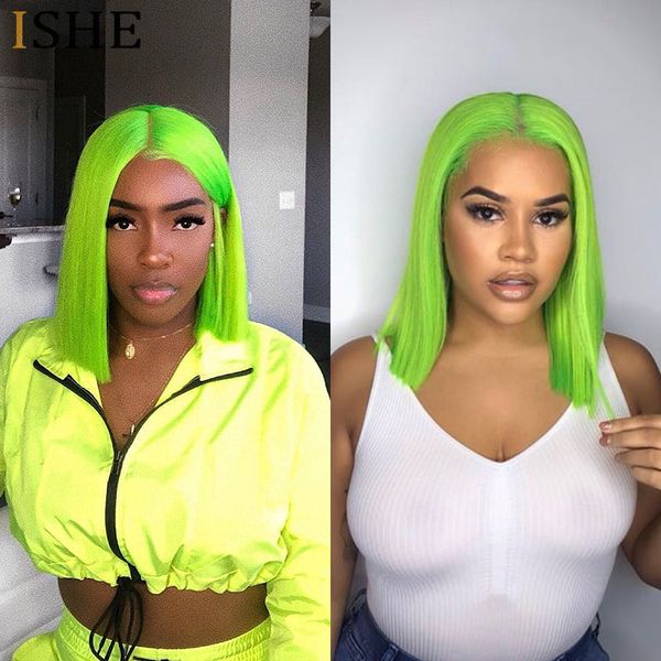 fluorescent green human hair wig brazilian remy hair short wig with baby hair preplucked glueless bob full lace front wigs, Black
fluorescent green human hair wig brazilian remy hair short wig with baby hair preplucked glueless bob full lace front wigs, Black