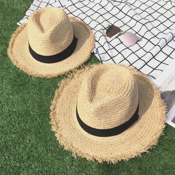korean fashion all-match trendsetter travel leisure sunscreen sunshade big edge woolen lafite straw wool straw hat hat female, Blue;gray 
korean fashion all-match trendsetter travel leisure sunscreen sunshade big edge woolen lafite straw wool straw hat hat female, Blue;gray