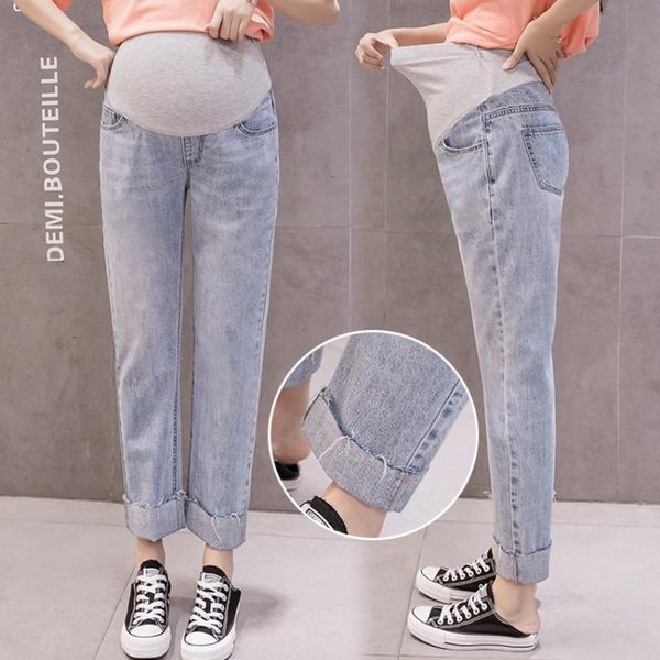 maternity bottoms fashionable pregnant women jeans nine points old pants 2021 spring korean version of the straight leg loose wide, White
maternity bottoms fashionable pregnant women jeans nine points old pants 2021 spring korean version of the straight leg loose wide, White