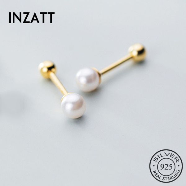 inzareal 925 sterling silver pearl round stud earrings fashion women fine jewelry party minimalist cute accessories gift, Golden;silver
inzareal 925 sterling silver pearl round stud earrings fashion women fine jewelry party minimalist cute accessories gift, Golden;silver