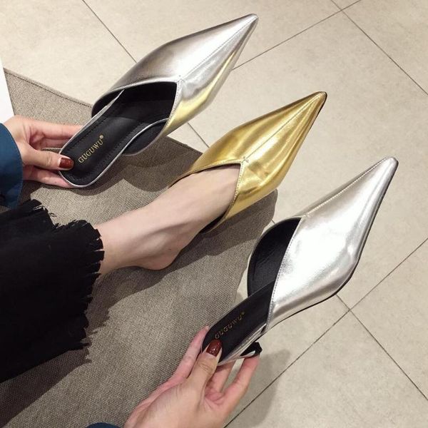 thin heels mules for women 2020 slippers casual lady pointed toe female shoes med slides soft luxury girl new cover pu basic, Black
thin heels mules for women 2020 slippers casual lady pointed toe female shoes med slides soft luxury girl new cover pu basic, Black