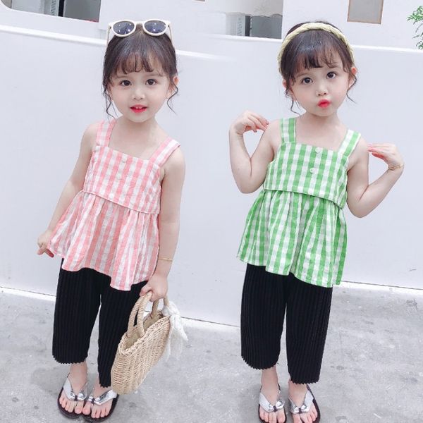 d0xnn women's children's 2020 summer children's pant suit pants suit new sling plaid shirt ankle-length pants set two-piece s
d0xnn women's children's 2020 summer children's pant suit pants suit new sling plaid shirt ankle-length pants set two-piece s