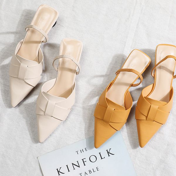 summer women sandals pointed toe slip-on fashion new style middle heels solid color shallow mouth casual women round heels shoes, Black
summer women sandals pointed toe slip-on fashion new style middle heels solid color shallow mouth casual women round heels shoes, Black
