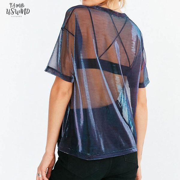 woman casual solid t shirt women 2020 summer ladies navy round neck short sleeve sheer mesh t shirt, White
woman casual solid t shirt women 2020 summer ladies navy round neck short sleeve sheer mesh t shirt, White