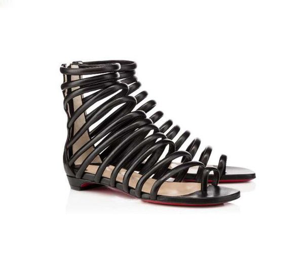 elegant ladies summer red bottom sandals woman casual walk stand simple crisscross strap flat leather sandals black spikes 35-42
elegant ladies summer red bottom sandals woman casual walk stand simple crisscross strap flat leather sandals black spikes 35-42