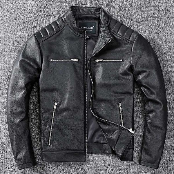 yrwholesales.new casual style leather jacket.men 0.9mm cowhide coat.slim genuine leather clothes.biker, Black
yrwholesales.new casual style leather jacket.men 0.9mm cowhide coat.slim genuine leather clothes.biker, Black