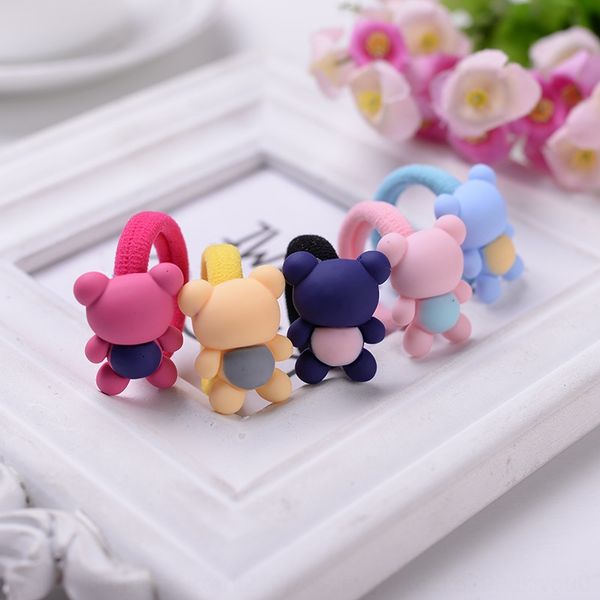 children's head rope rubber bear children's hair rubber band bear hair band baby headwear, Slivery;white 
children's head rope rubber bear children's hair rubber band bear hair band baby headwear, Slivery;white