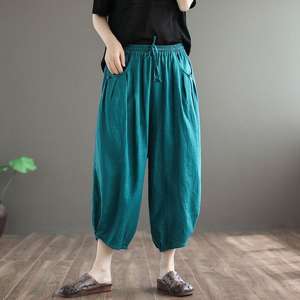 women's pants & capris johnature leisure retro solid color pockets elastic waist wide leg 2021 summer cotton linen comfortable women, Black;white
women's pants & capris johnature leisure retro solid color pockets elastic waist wide leg 2021 summer cotton linen comfortable women, Black;white