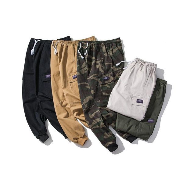 men's pants mens camo cargo style cotton loose camouflage trousers ankle length plus size urban male clothing, Black
men's pants mens camo cargo style cotton loose camouflage trousers ankle length plus size urban male clothing, Black
