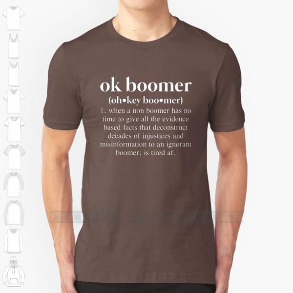 ok boomer defintion custom design print for men women cotton new cool tee t shirt big size 6xl anti feminist, White;black
ok boomer defintion custom design print for men women cotton new cool tee t shirt big size 6xl anti feminist, White;black