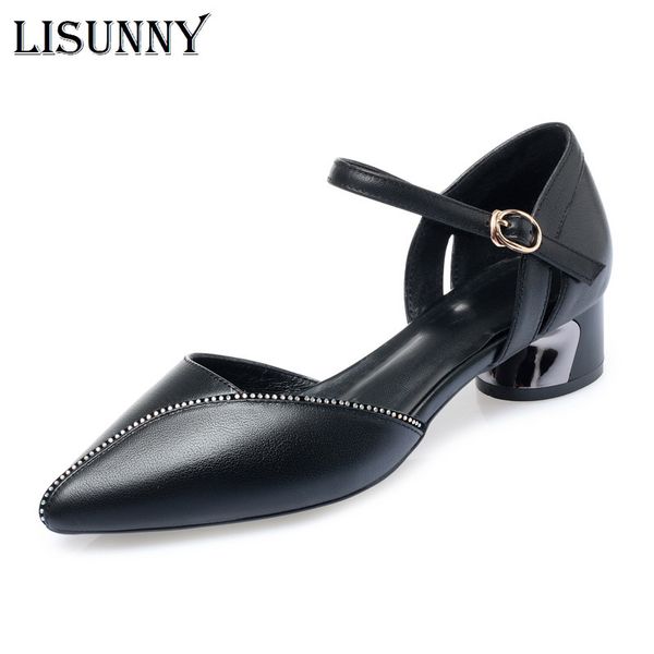 lisunny women office shoes large size 2020 new autumn genuine leather women dress shoes pointed toe fashion mid heel, Black
lisunny women office shoes large size 2020 new autumn genuine leather women dress shoes pointed toe fashion mid heel, Black