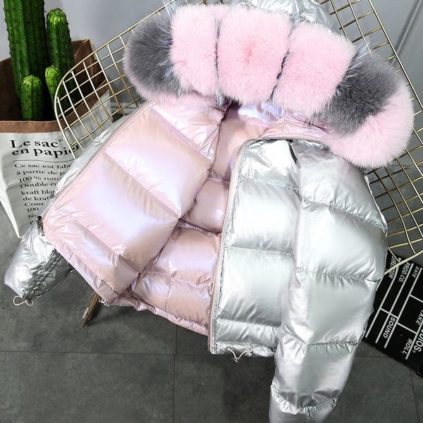 zuoec 2019 winter new large fur collar double-sided wear online red bright silver pink coat women's short fox fur down jacket coat down, Black
zuoec 2019 winter new large fur collar double-sided wear online red bright silver pink coat women's short fox fur down jacket coat down, Black