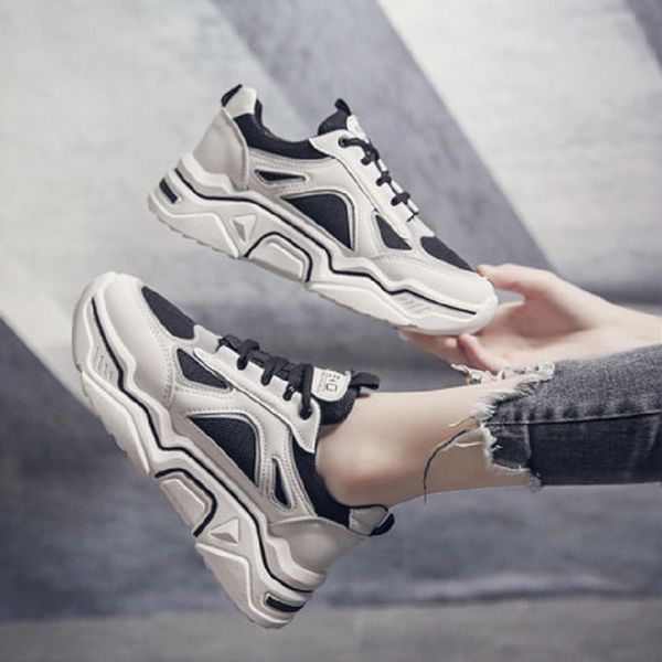 women's shoes 2020 summer new fashion wild breathable sports shoes thick bottom increased, Black
women's shoes 2020 summer new fashion wild breathable sports shoes thick bottom increased, Black