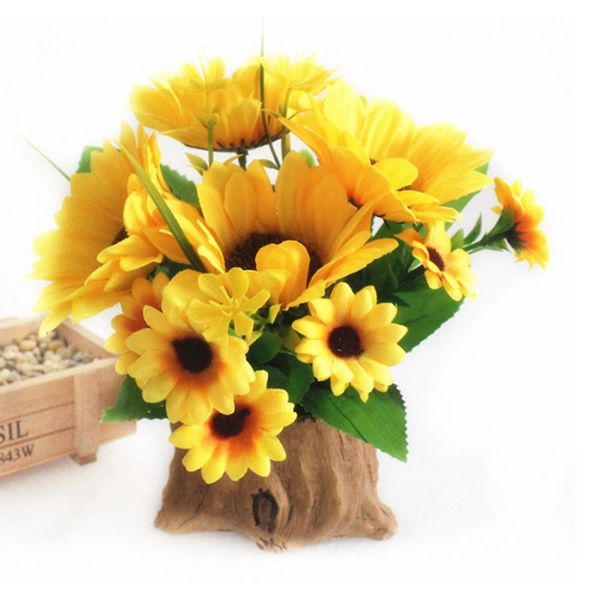 artificial sunflowers plant fake flowers in pot silk flower for home garden arts crafts
artificial sunflowers plant fake flowers in pot silk flower for home garden arts crafts