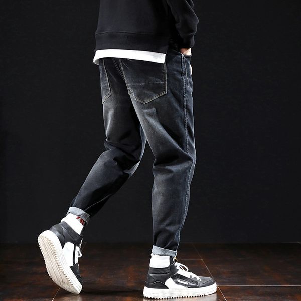 men's jeans japanese style fashin men vintage designer ripped homme spliced retro black harem pants streetwear hip hop, Blue
men's jeans japanese style fashin men vintage designer ripped homme spliced retro black harem pants streetwear hip hop, Blue