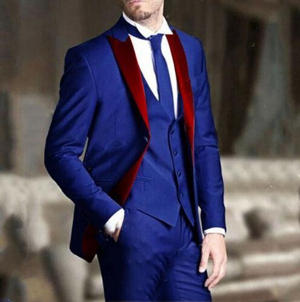 royal blue men tuxedos groom wedding suits red notched lapel man wear slim fit prom party blazer long (jacket+vest+pants, White;black
royal blue men tuxedos groom wedding suits red notched lapel man wear slim fit prom party blazer long (jacket+vest+pants, White;black