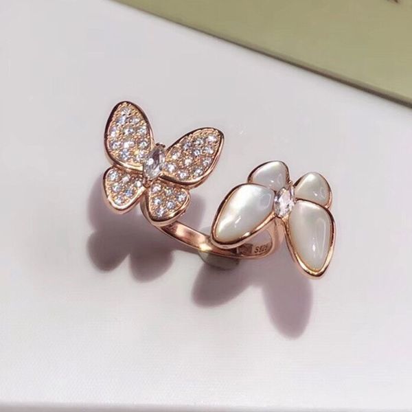 high sense of luxury s925 sterling silver 18k rose gold white fritillary mare eye zircon butterfly ladies ring between the fingers ring, Golden;silver
high sense of luxury s925 sterling silver 18k rose gold white fritillary mare eye zircon butterfly ladies ring between the fingers ring, Golden;silver
