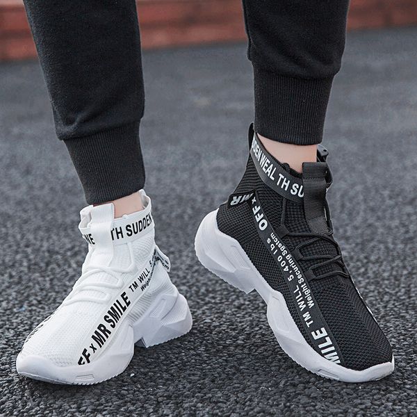 2019 new sports and leisure men's shoes hip hop high breathable socks shoes' running shoes mesh shoes' size 39-44 cs03, Black
2019 new sports and leisure men's shoes hip hop high breathable socks shoes' running shoes mesh shoes' size 39-44 cs03, Black
