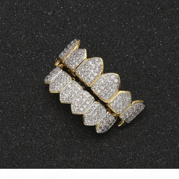 hiphop vampire teeth gold plated jewelry for men full diamond zircon hip hop grillz accessories luxury cool hip-hop tooth jewelries, Black
hiphop vampire teeth gold plated jewelry for men full diamond zircon hip hop grillz accessories luxury cool hip-hop tooth jewelries, Black