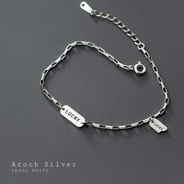 new design 100% 925 sterling silver vintage do old lucky women simple adjustable silver jewlary hand gift bracelet s3686, Black
new design 100% 925 sterling silver vintage do old lucky women simple adjustable silver jewlary hand gift bracelet s3686, Black