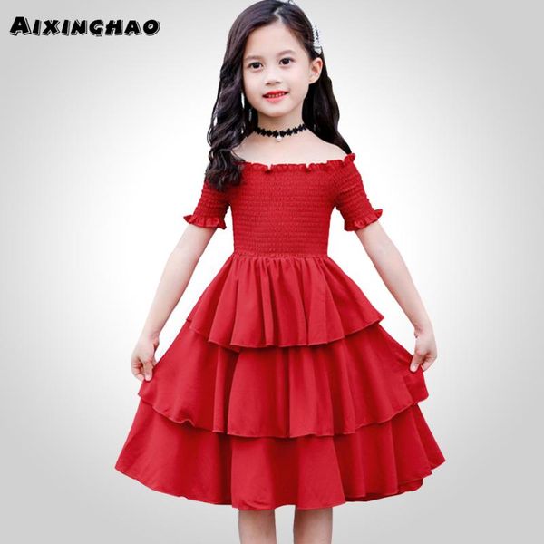 girls dress off shoulder dresses for girl solid color children cake dress teenage costume girl 6 8 10 12 14 year, Red;yellow
girls dress off shoulder dresses for girl solid color children cake dress teenage costume girl 6 8 10 12 14 year, Red;yellow