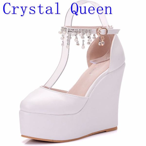 crystal wedding white women wedges sandals extreme 13cm high heels ladies platform shoes woman summer style, Black
crystal wedding white women wedges sandals extreme 13cm high heels ladies platform shoes woman summer style, Black