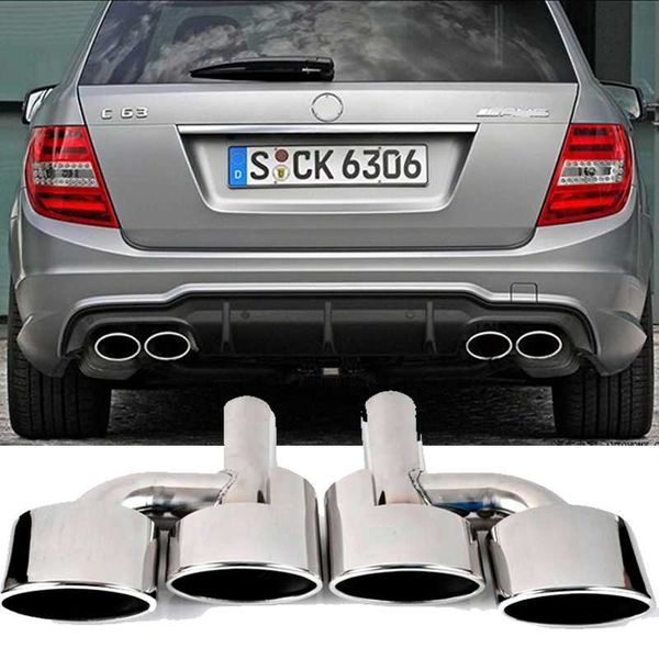 2pcs chrome 304 stainless steel car exhaust pipe muffler tips for w204 c63 c65 c class car-styling accessories
2pcs chrome 304 stainless steel car exhaust pipe muffler tips for w204 c63 c65 c class car-styling accessories