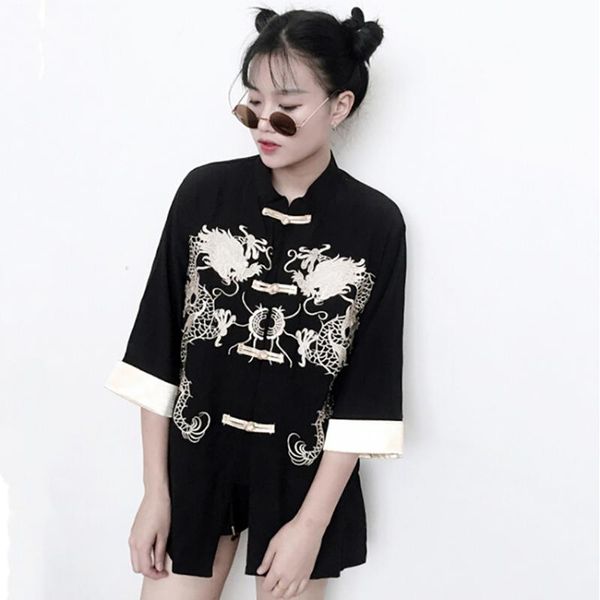 chinese style shirt dragon traditional tangsuit chinese clothing for women jacket wushu hanfu embroidery vintage party fashion, Red
chinese style shirt dragon traditional tangsuit chinese clothing for women jacket wushu hanfu embroidery vintage party fashion, Red