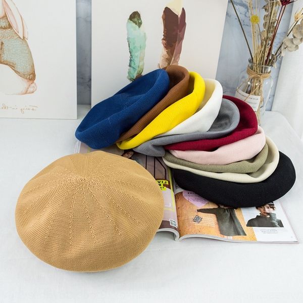 delicate and breathable painter's candy color thin cotton yarn breathable beret summer painter hat for children beret hat, Blue;gray
delicate and breathable painter's candy color thin cotton yarn breathable beret summer painter hat for children beret hat, Blue;gray
