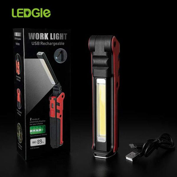 High-quality Led Work Light Cob Led Focus Portable Spotlight Usb Rechargeable Searchlight For Worklight Outdoor Lamp