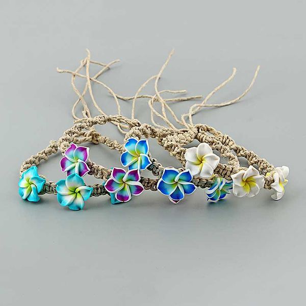 1pcs colorful three plumeria flower fimo clay friendship handmade waxed cord bracelets surf beauty jewellery, Golden;silver
1pcs colorful three plumeria flower fimo clay friendship handmade waxed cord bracelets surf beauty jewellery, Golden;silver